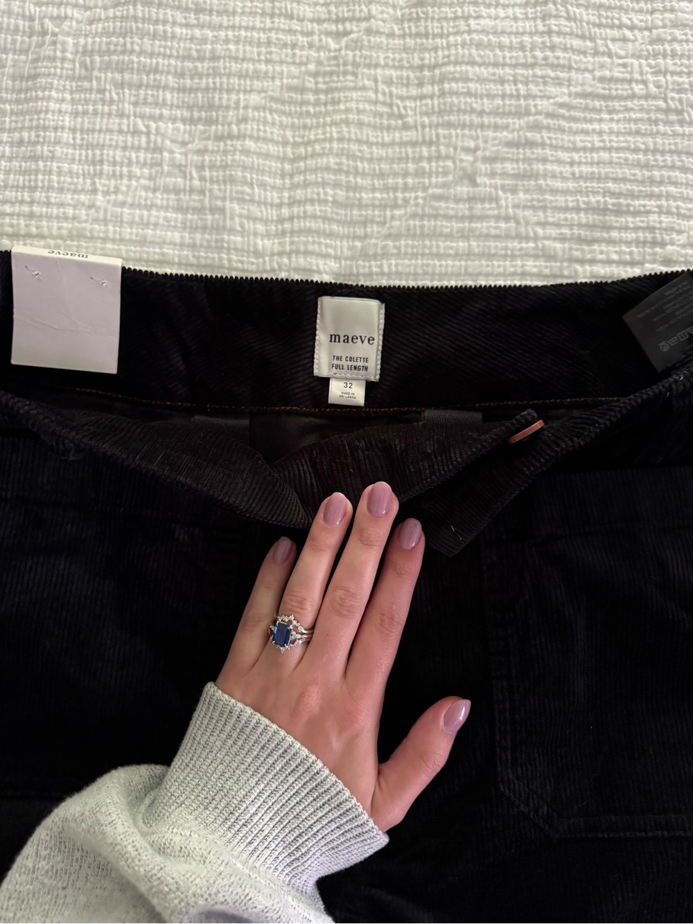 Maeve Black Corduroy Straight-Leg Trousers